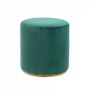 emerald green velvet ottoman stool hire