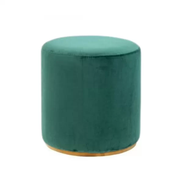 emerald green velvet ottoman stool hire