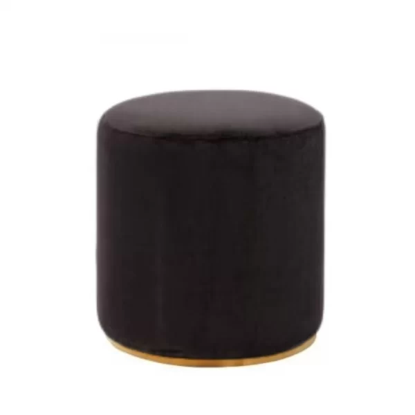 black velvet ottoman stool small