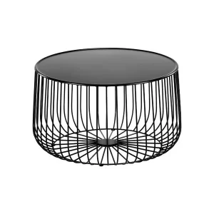 round black wire coffee table hire