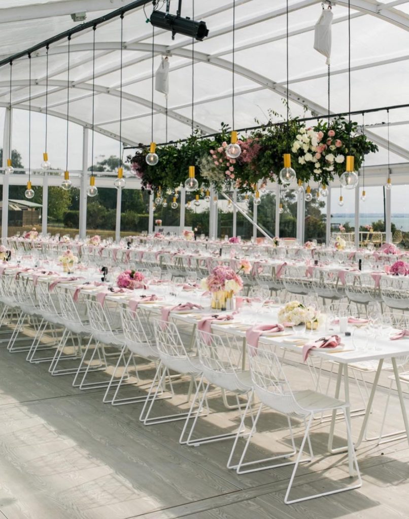 white wire chair for hire 