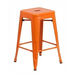 orange tolix stool hire