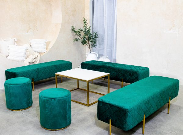 Emerald Green Ottoman Hire