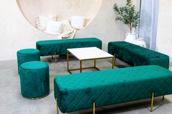 Emerald Green Ottoman Bench