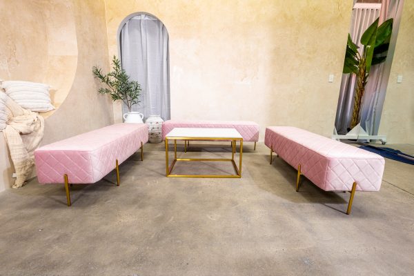 Pink Ottoman Benches