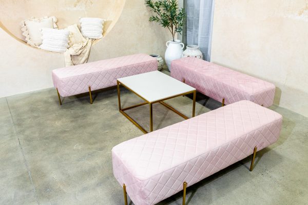 Pink Ottoman Benches