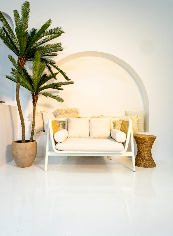 White Rattan Lounges