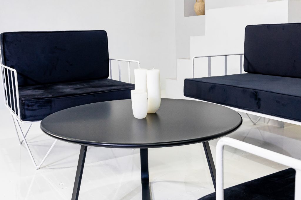 Round Black Coffee Table