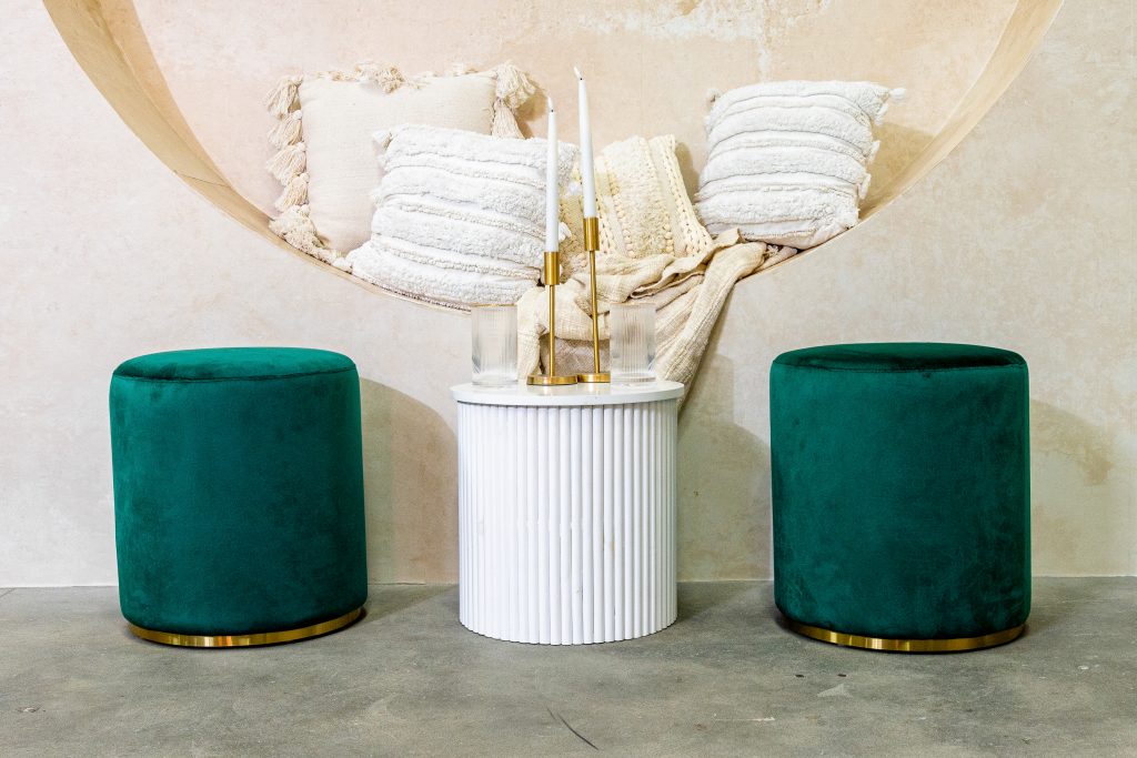 Velvet Ottoman Stools