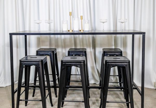 rectangular gold coffee table with black marble top