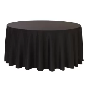 round banquet tablecloth black hire