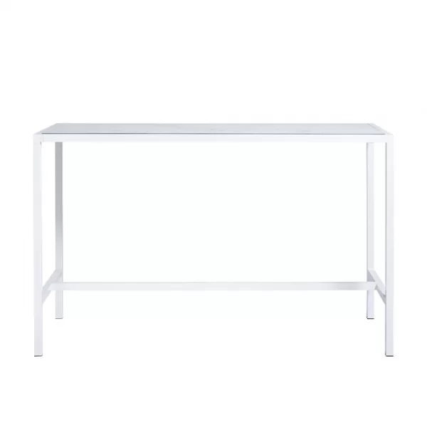 white rectangular tapas table