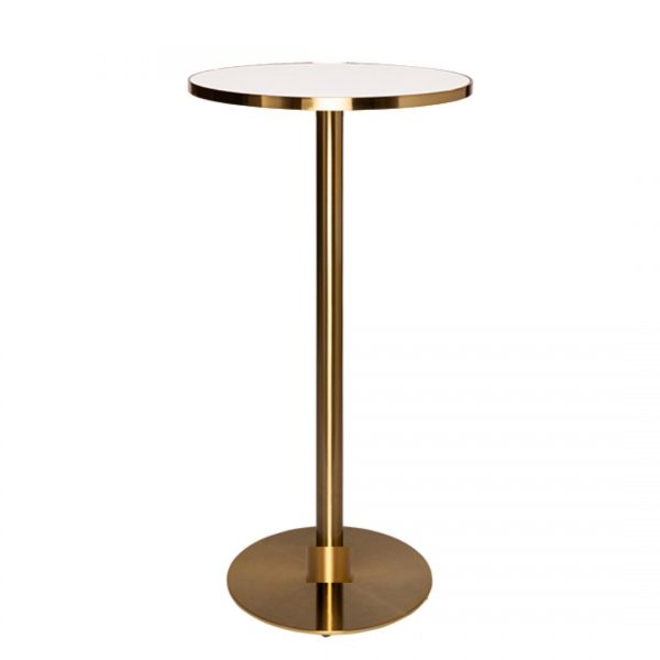 White Top Brass Cocktail Tables