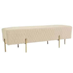 White Velvet Ottoman Bench Hire