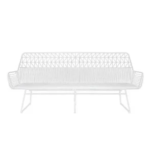 white 3 seater wire lounge hire