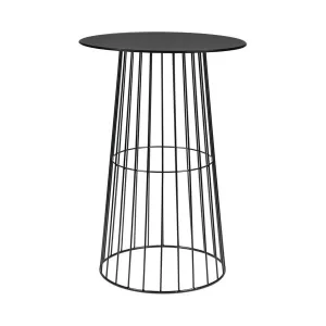 black wire cocktail bar table hire