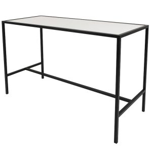 Black Framed Tapas Table with White Top