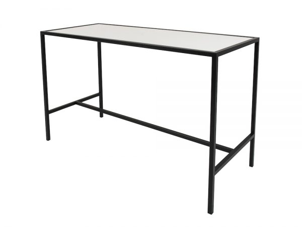 Black Framed Tapas Table with White Top