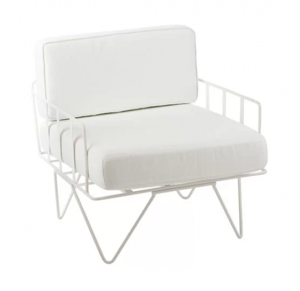 White Wire Arm Chair Hire